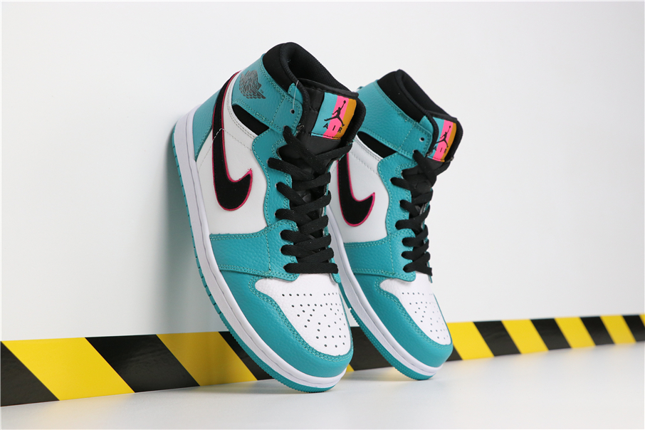 Air Jordan 1 MID South Beach Blue Shoes - Click Image to Close